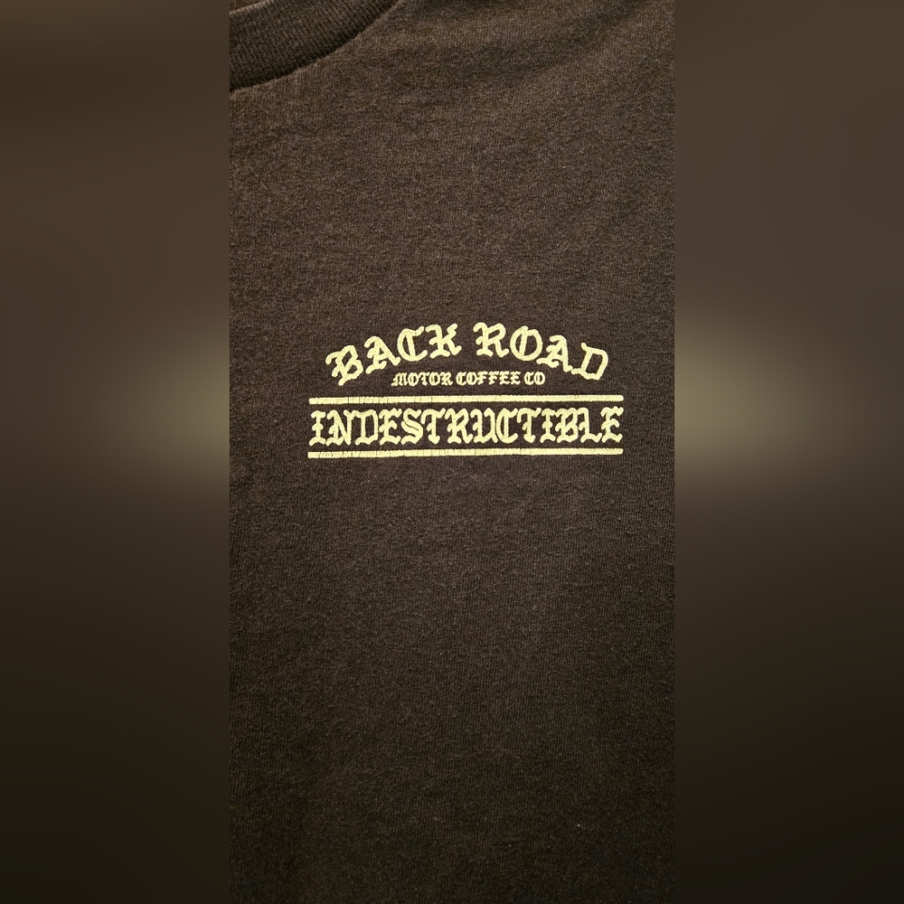 Indestructible Men's Black Collectible Tee "Back Road" SzL See Measurements - Picture 2 of 4
